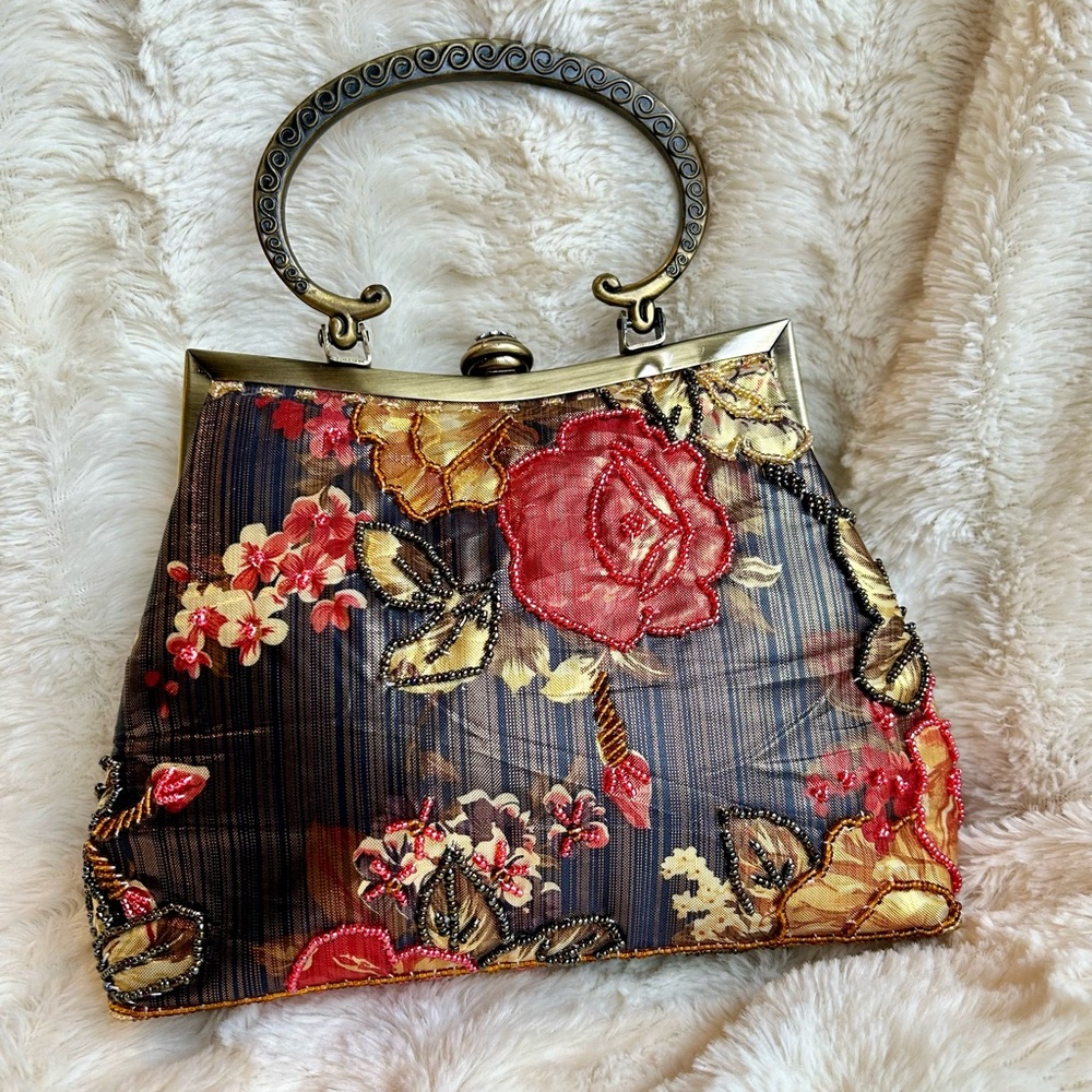 Vintage beaded evening bag - Picture 2 of 7
